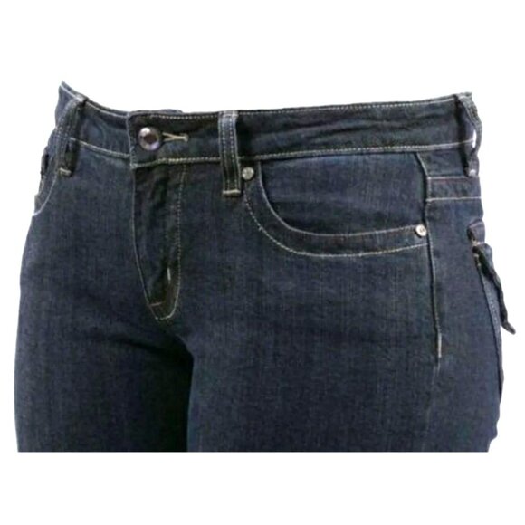 Boston Jean Woman 27 Company Rhinestone Low-rise Skinny Stretch Denim Boot Cut - Picture 5 of 14